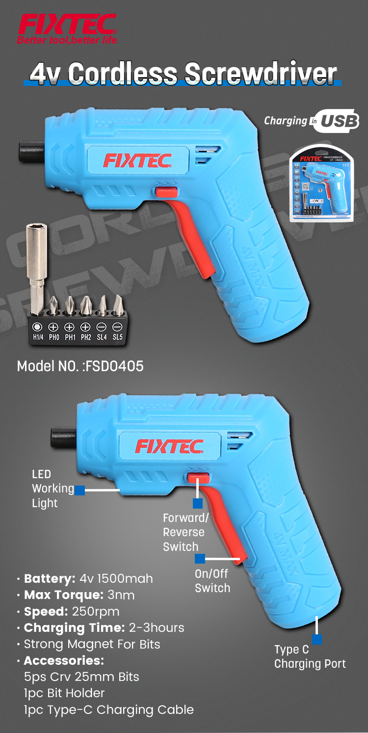 cordless power screwdriver