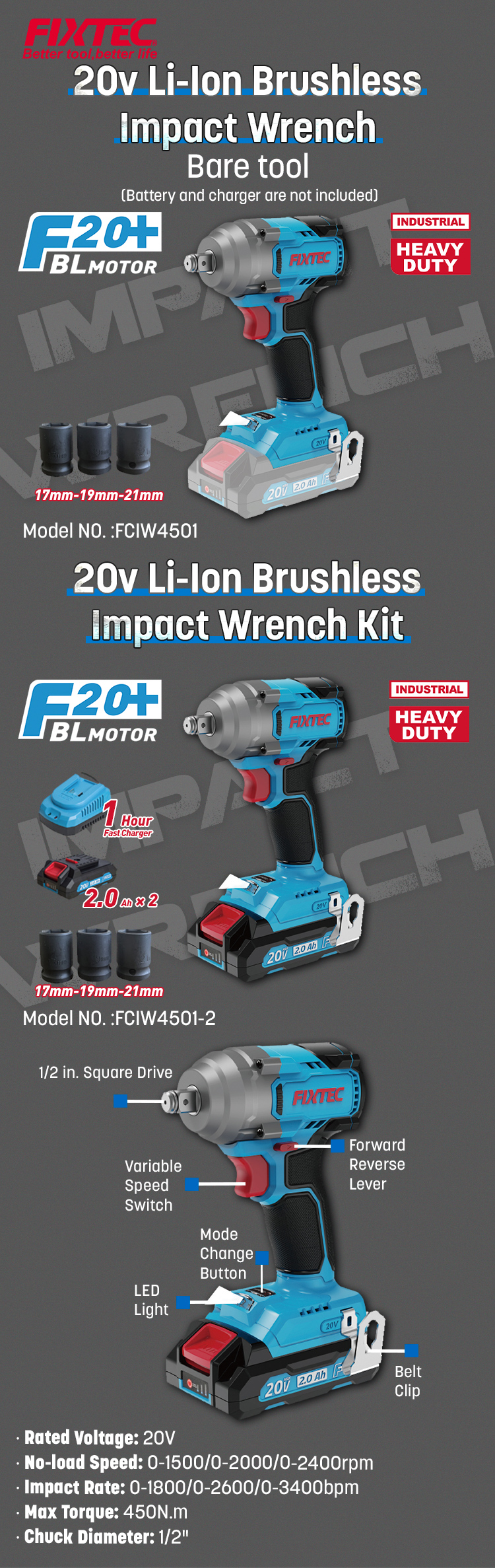 cordless impact wrench set