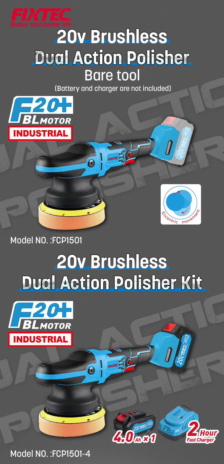 battery powered dual action polisher