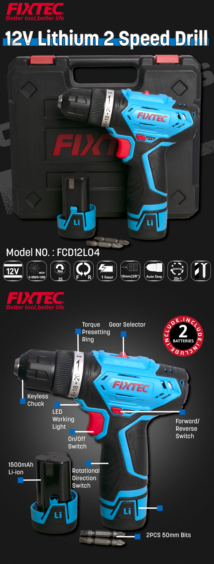 rechargeable drill driver
