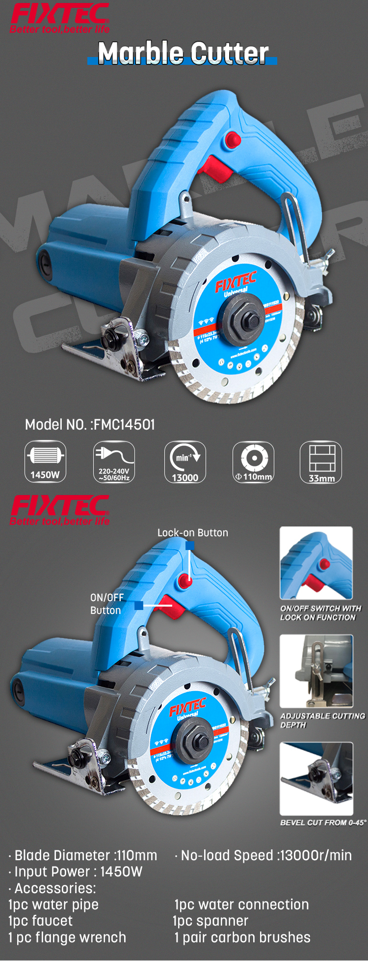 1450W Marble Cutter