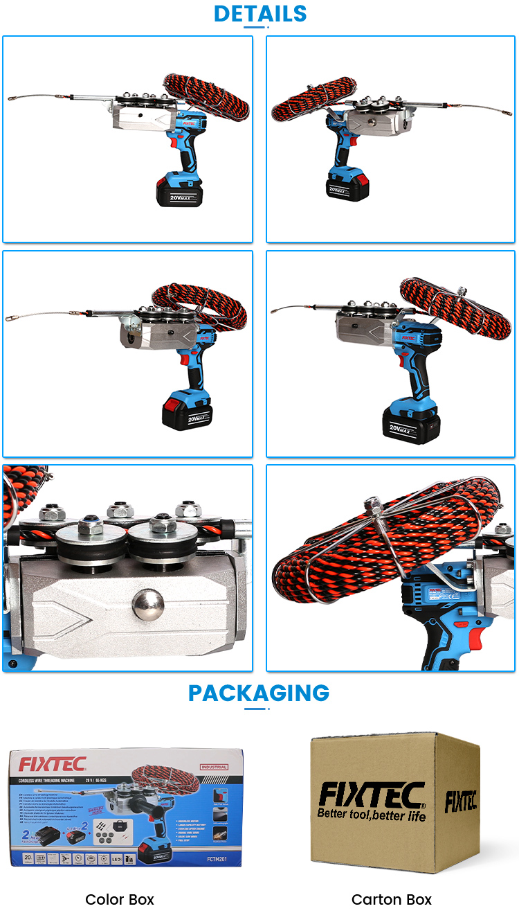 20V Li-ion Brushless Wire Threading Machine