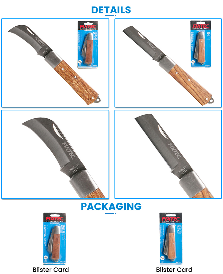FIXTEC Electrician s Knife With Bend Head FIXTEC Electrician s Knife With Bend Head