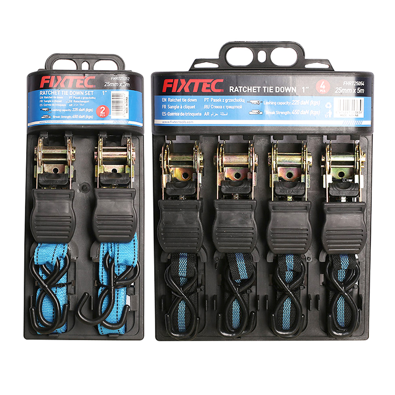 5m Ratchet Tie Down Set