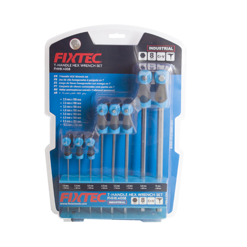 8pcs T-handle Hex Wrench Set