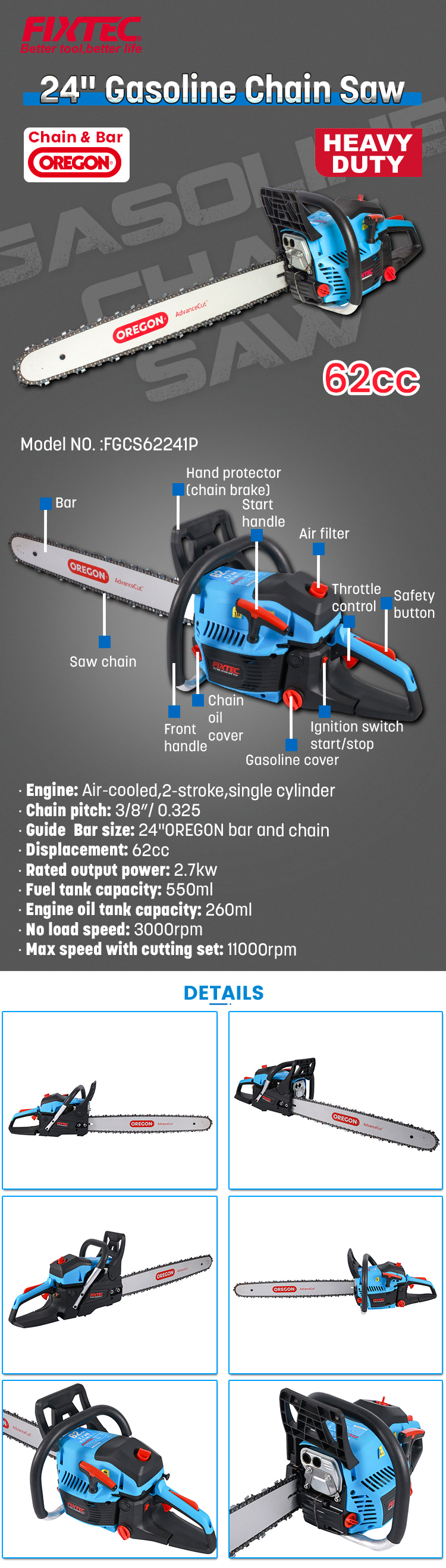 gasoline chain saw