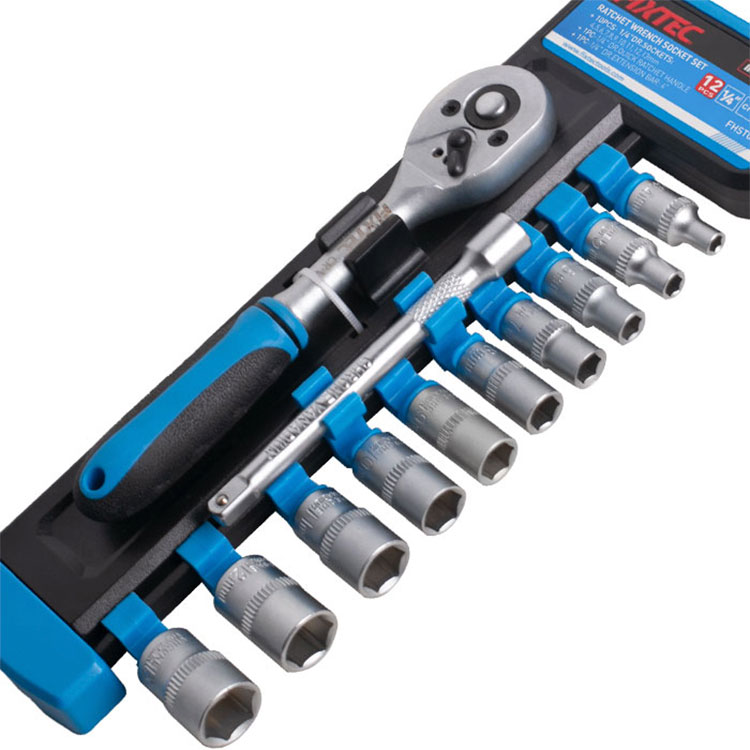 12PCS Ratchet Handle with Sockets Set