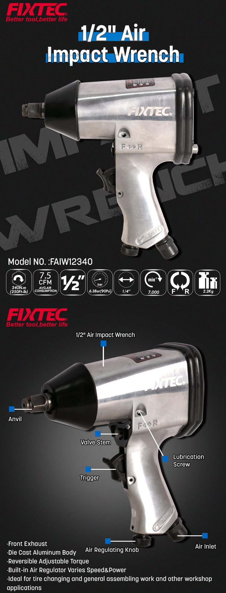  Air Impact Wrench