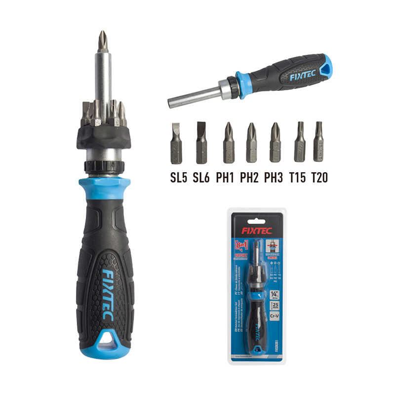 8Pcs Ratchet Screwdriver Set