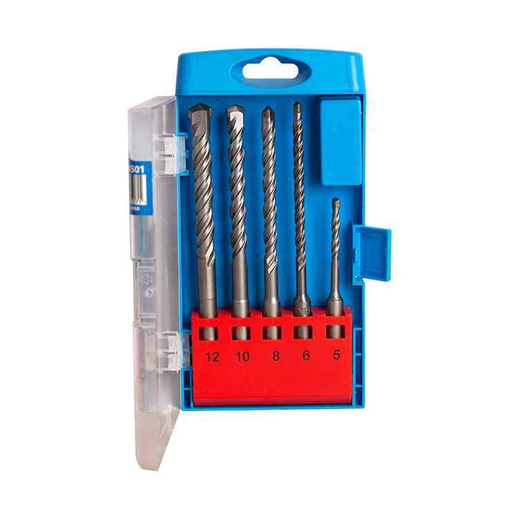 5pcs SDS+ Hammer Drill Bits Set 5mm/6mm/8mm/10mm/12mm