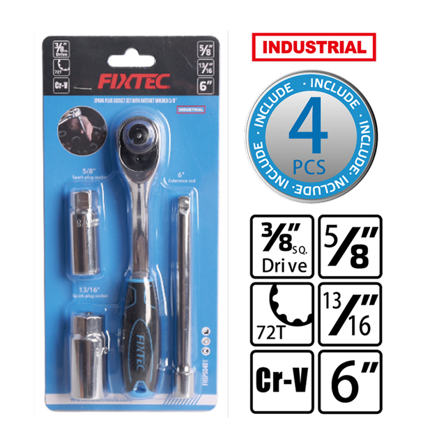 4pcs 3/8" Spark Plug Socket Set