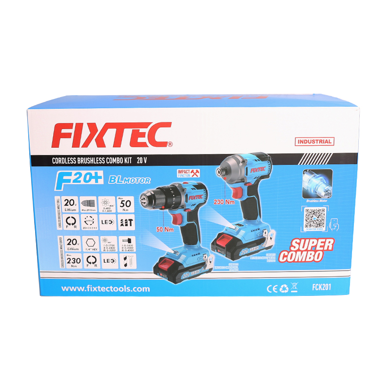 20V Li-ion Cordless Brushless Impact Drill +Brushless Impact Driver Kit 