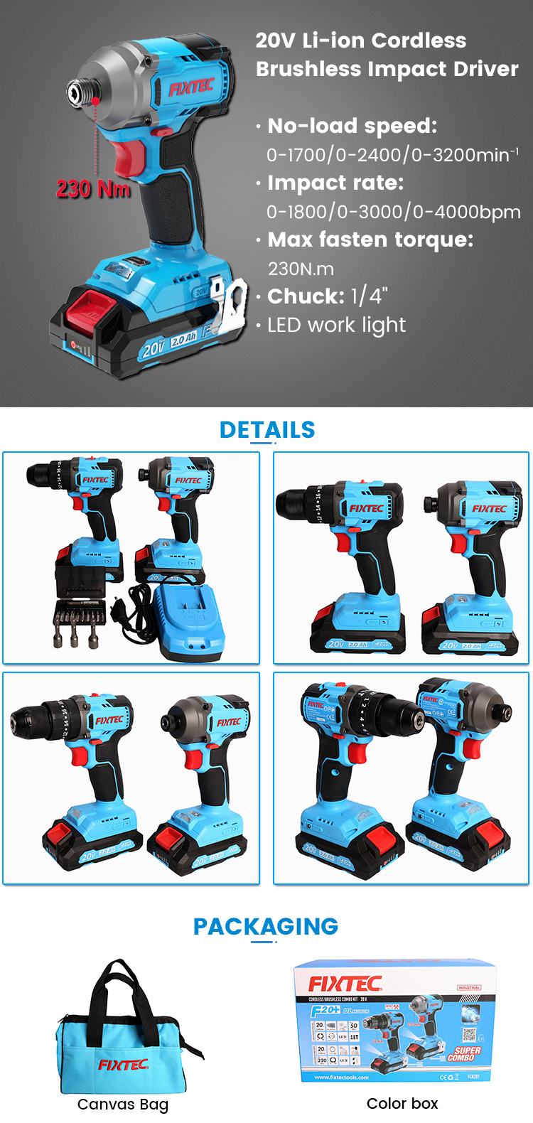 20v cordless impact drill