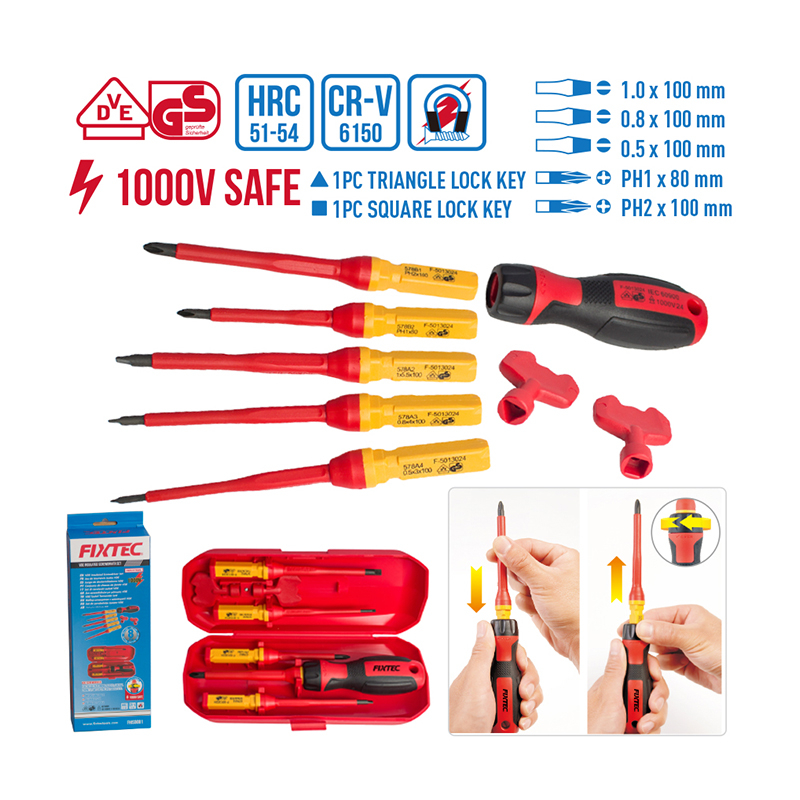 8pcs VDE Insulated Screwdriver Set
