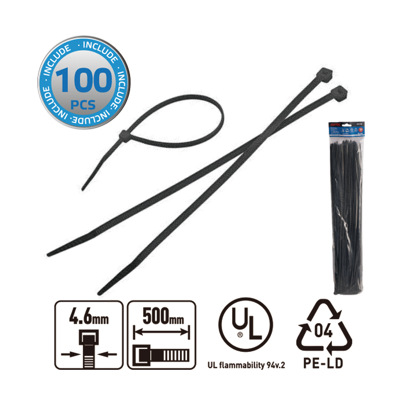 Black Cable Tie 100pcs