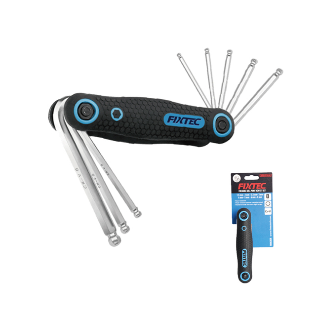 8pcs Foldable Ball Point Hex Key Set CR-V 
