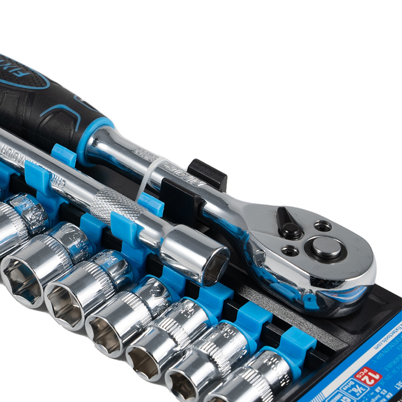 12Pcs 1/4" Ratchet Wrench with SAE Socket Set