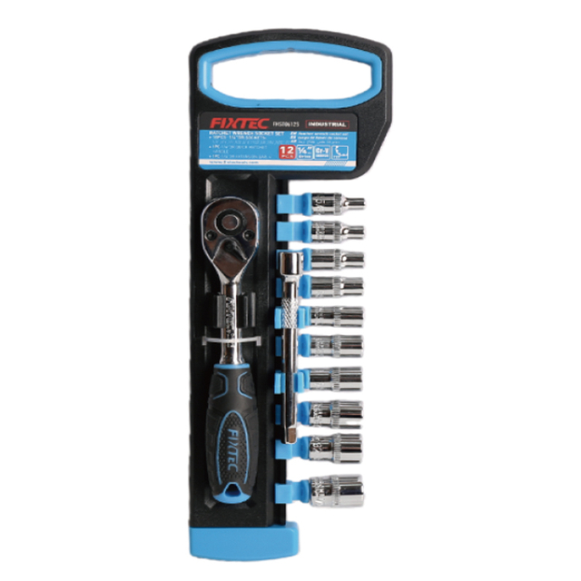 12Pcs 1/4" Ratchet Wrench with SAE Socket Set
