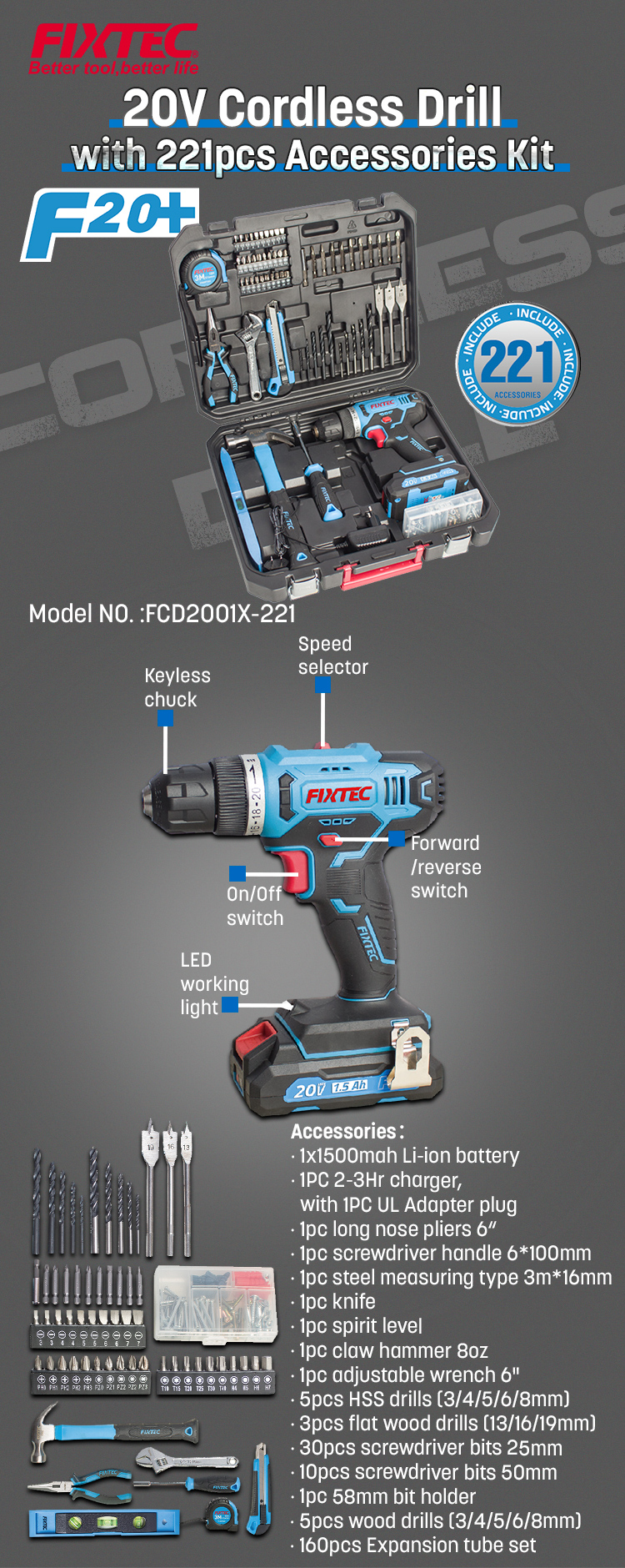 cordless drill impact set