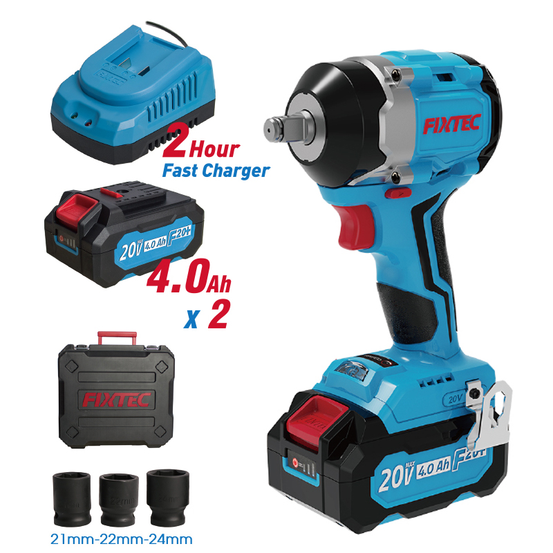550Nm Cordless Brushless Impact Wrench Kit 