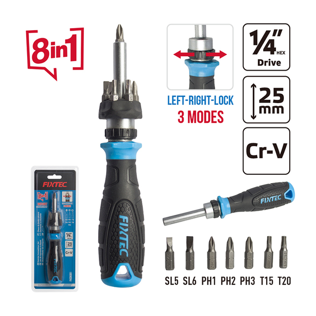 8Pcs Ratchet Screwdriver Set