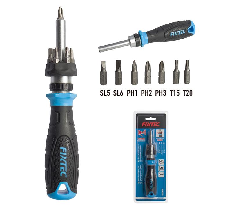screwdriver bit set with ratchet