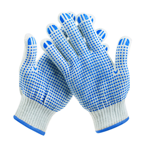10" Knitted & PVC Dots Gloves 