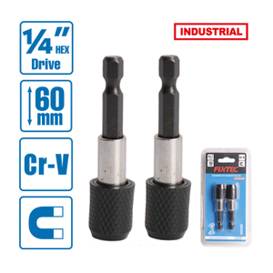 2pc 1/4" Screwdriver Bit Holder With Release