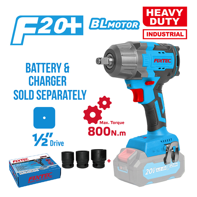800N.m 20V Cordless Brushless Impact Wrench 1/2