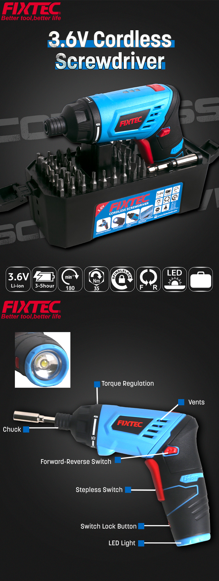 3.6 v discount cordless screwdriver charger