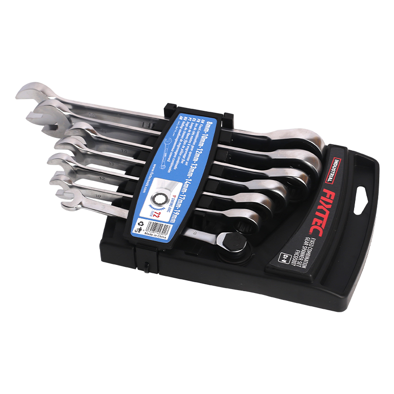 7PCS Fixed Head Combination Ratchet Spanner Set