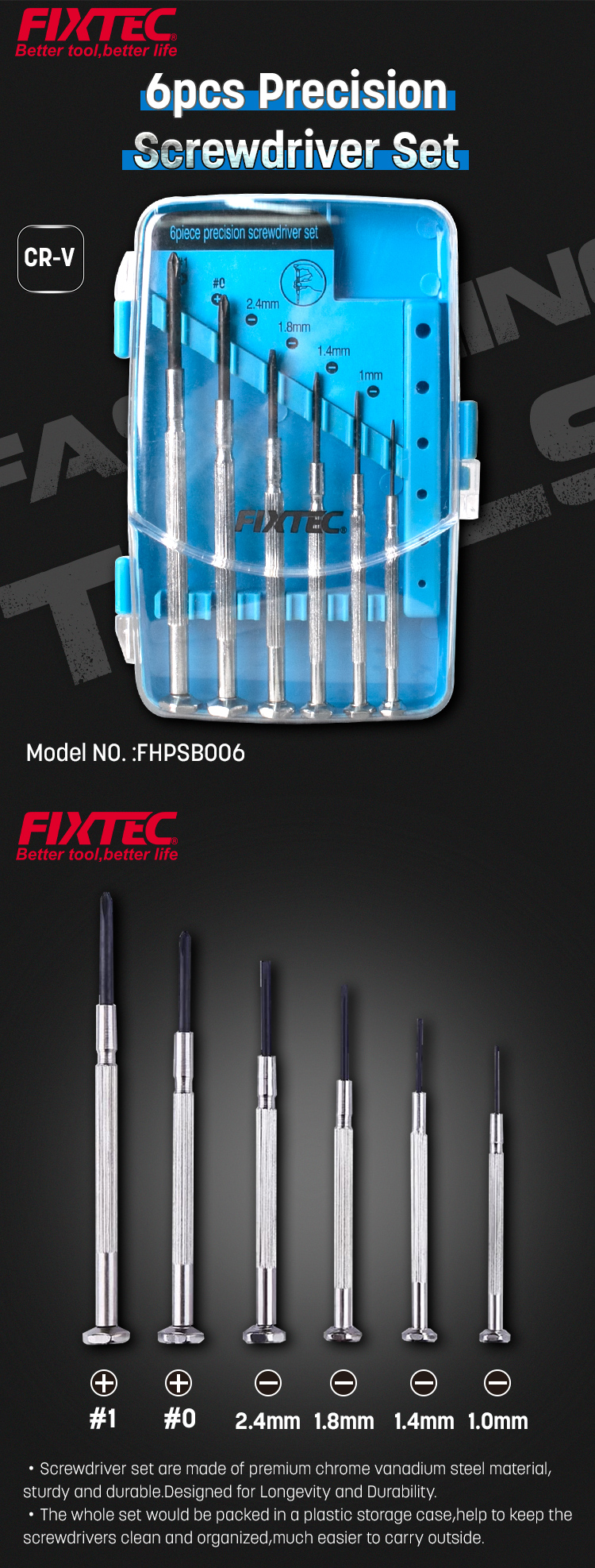 6pc PRECISION Jewellers Screwdriver Tool Kit Set W/ Hardened Blades/Case | UK