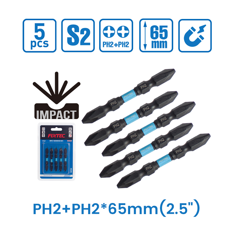 5pcs Magnetic Impact Screwdriver Bits Set