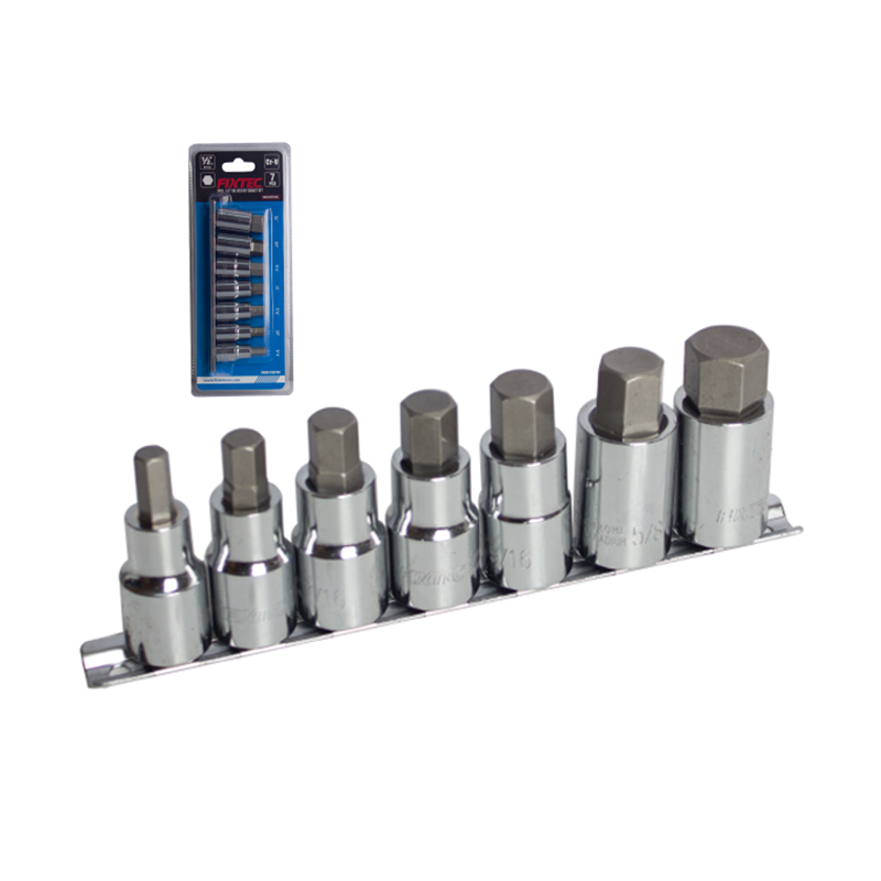 7Pcs 1/2" Dr. Hex Bit Socket Set