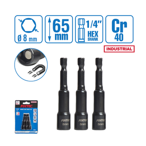 3Pcs Deep Magnetic Nut Socket Set