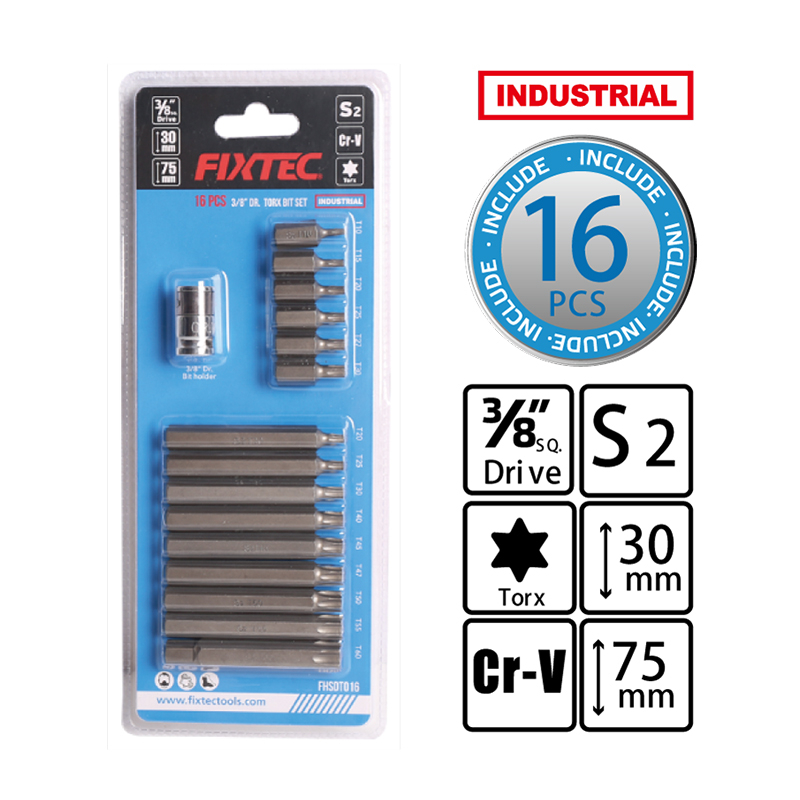 16pcs 3/8" Torx Bits Set