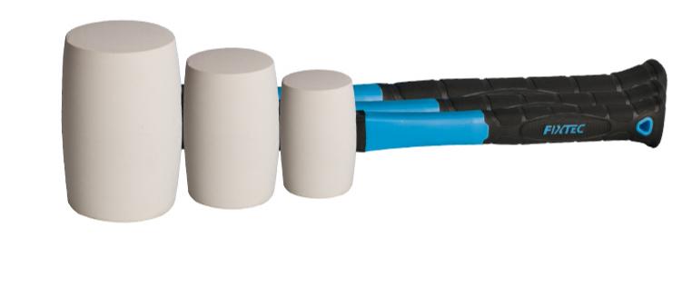 White rubber mallet hammers