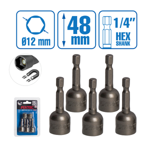5Pcs 12mm/13mm Magnetic Nut Socket Set
