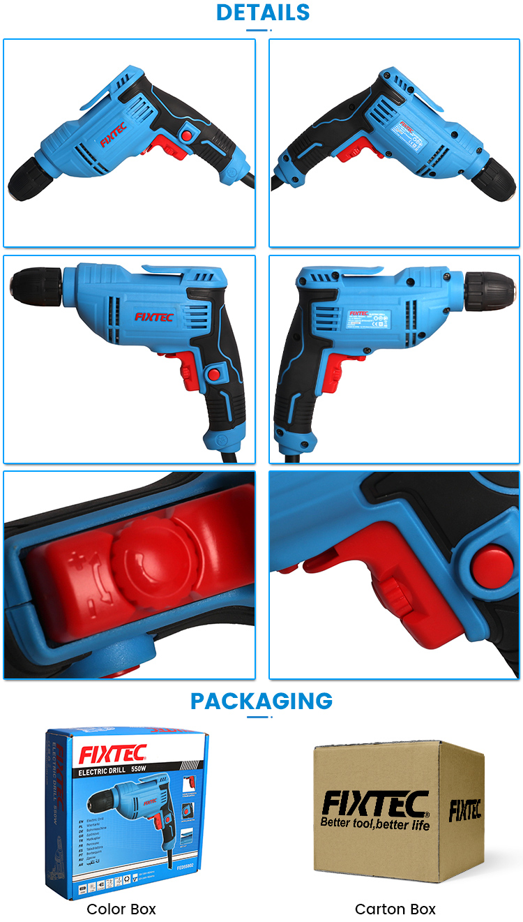 Taladro Eléctrico Portátil Fixtec Power Tool 550W 10mm - Promart