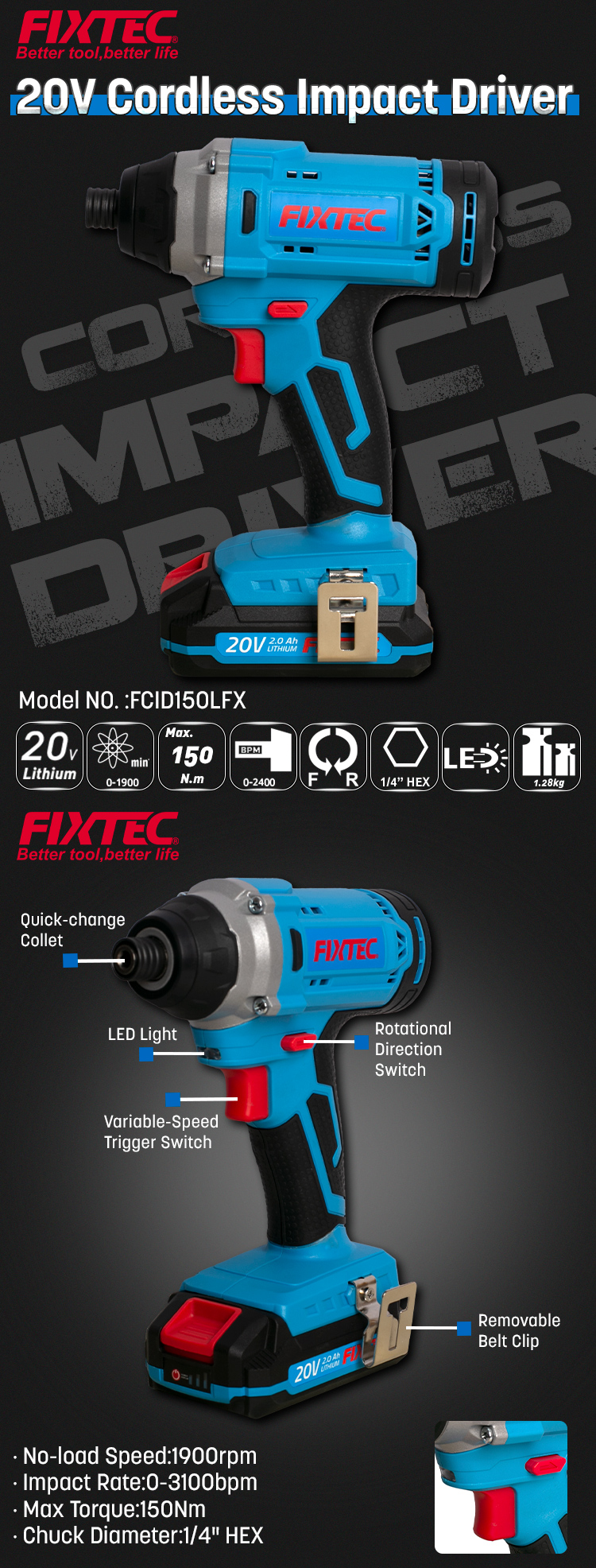 cordless impact drill driver