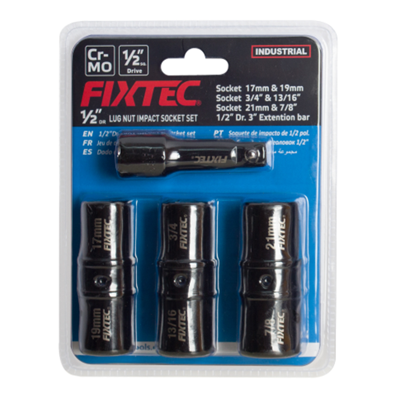 4PCS 1/2"Dr.Lug Nut Impact Socket Set 