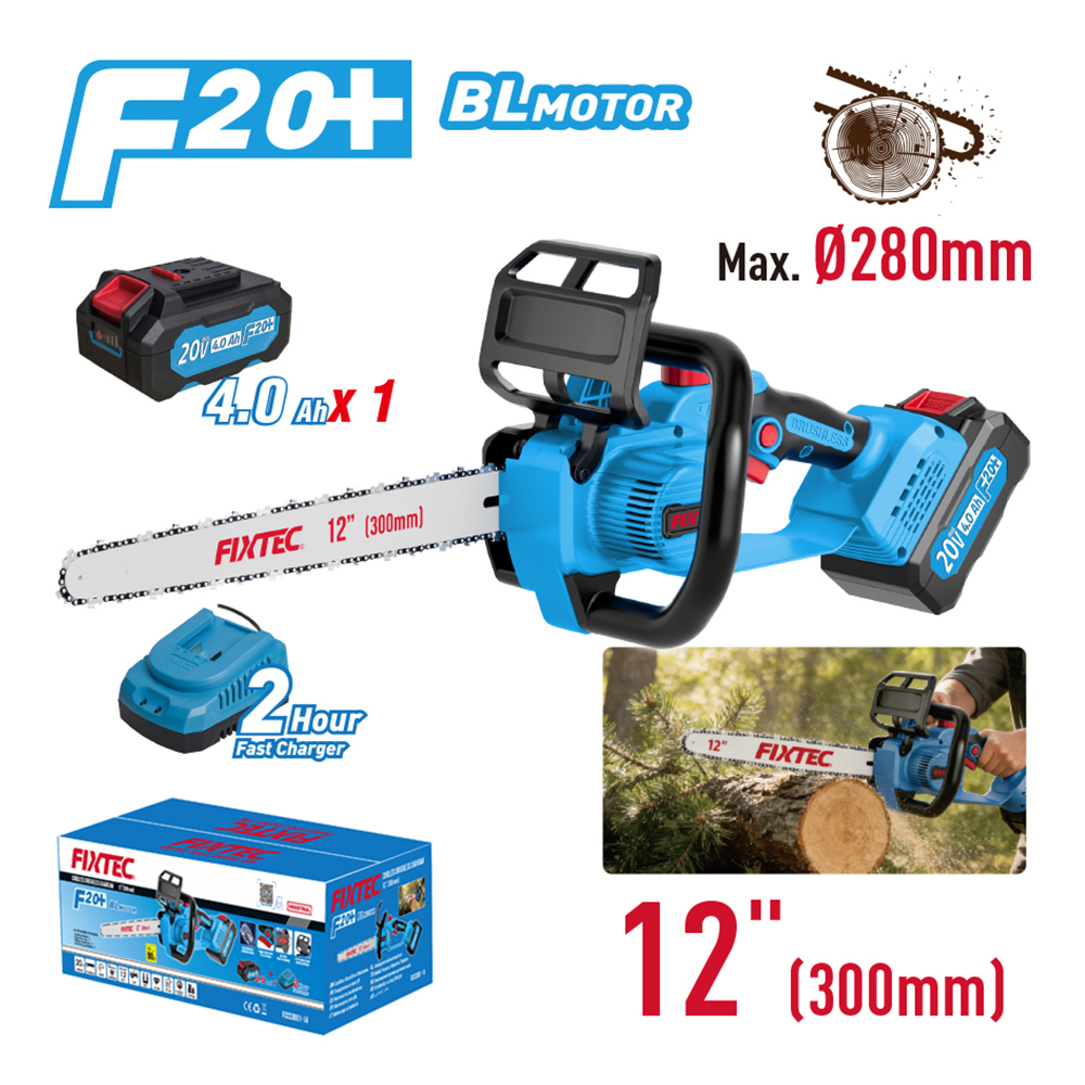 20V Cordless Brushless Chain Saw 12”