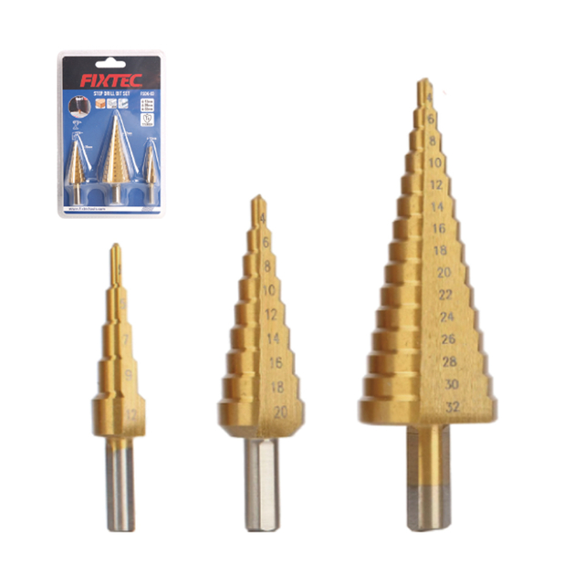 3pcs Step Drill Bits Set 