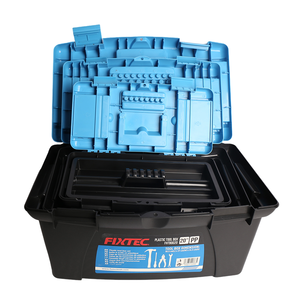  3 Plastic Tool Boxes Set