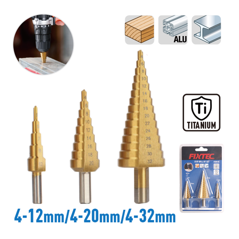 stepped drill bit