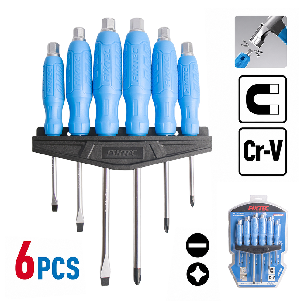 6pcs Go-through Screwdriver Set
