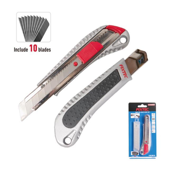 Utility Knife with 10pcs Spare Blades Set
