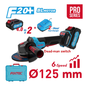 20V 4-1/2" Cordless Brushless Angle Grinder Kit 