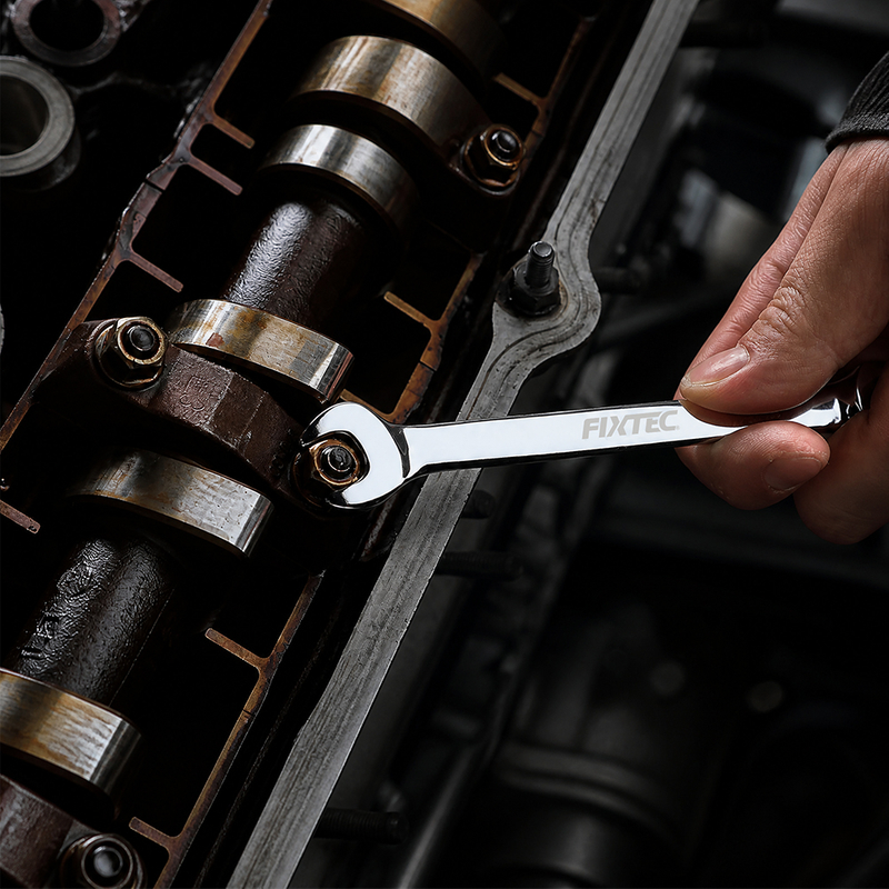 8pcs Flex-head Ratchet Combination Wrench Set