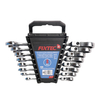 8pcs Flex-head Ratchet Combination Wrench Set